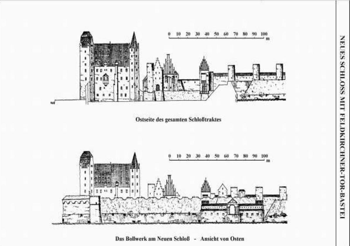 Neues Schloss mit Feldkirchner-Tor-Bastei