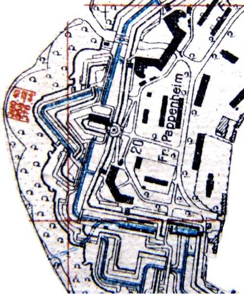 Ausschnitt aus ehem. Fortifikationsplan