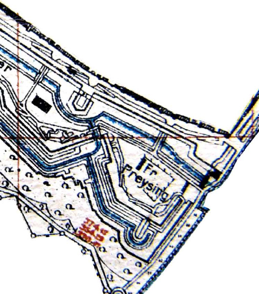 Ausschnitt aus ehem. Fortifikationsplan