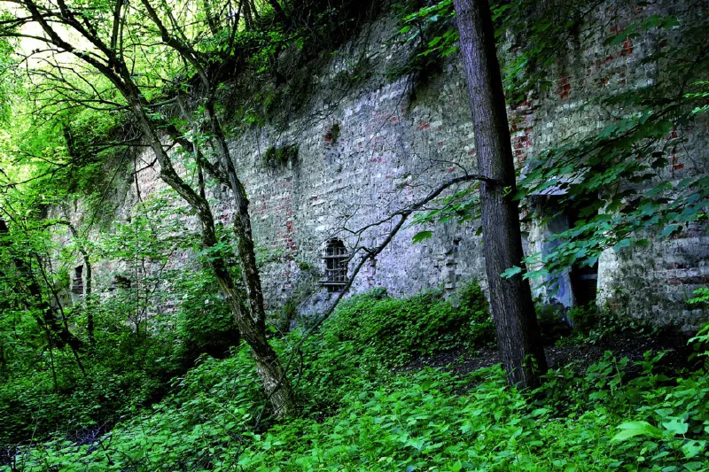 Geschleifte Flankenbatterie Blick von Osten