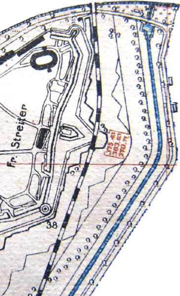 Ausschnitt aus ehem. Fortifikationsplan