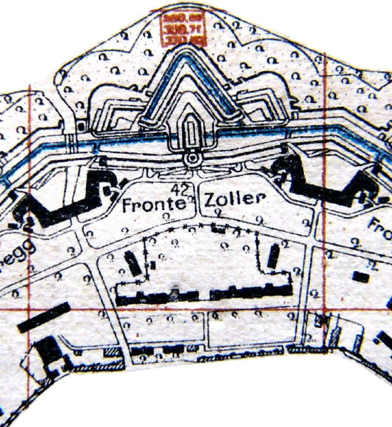 Ausschnitt aus ehem. Fortifikationsplan